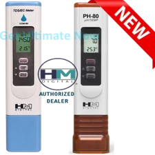 HM Digital COM-80 + PH-80 Meter COMBO PH TDS EC PPM Pocket Tester