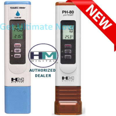 HM Digital COM-80 + PH-80 Meter COMBO PH TDS EC PPM Pocket Tester