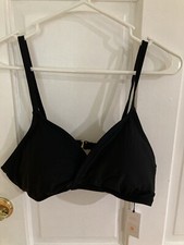 women's black bikini top Shade  Shore size XL 16 NWT adjustable, padded