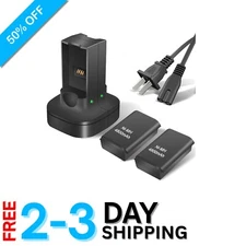 High Capacity Rechargeable Batteries for Xbox 360 with Charging Dock - 2 Pack