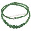 Genuine Natural Green Jade Faceted Bead Necklace – 18" Choker, 2x4mm Rondelle, Handmade, Nickel-Free