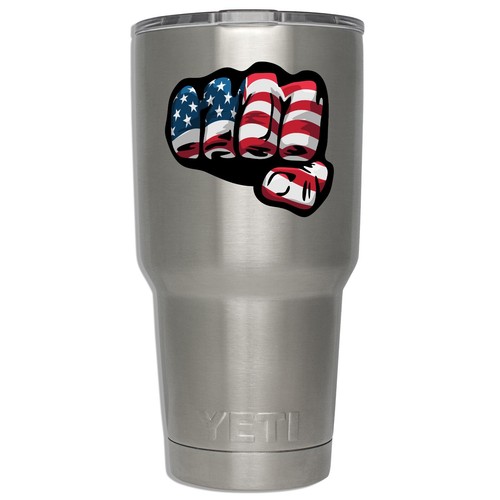 Patriotische amerikanische Flagge Faust Vinyl Aufkleber - Bild 3 von 3