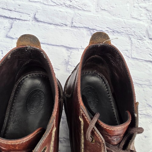 H.S. Trask Gallatin Brown Leather Ankle Boot Chukka Bison Logo Brazil Men 11.5 M - Picture 10 of 12