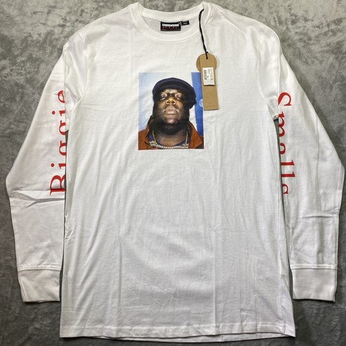 Biggie Smalls Long Sleeve T-Shirt Notorious BIG Graphic Print Size Medium NWT - 第 1/7 張圖片
