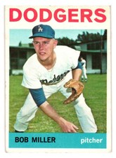 1964 Topps Baseball set SEMI HIGH #394 Bob Miller VG-EX+ Los Angeles Dodgers