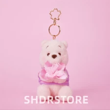 Disney authentic 2025 sakura winnie the pooh plush keychain shanghai disneyland