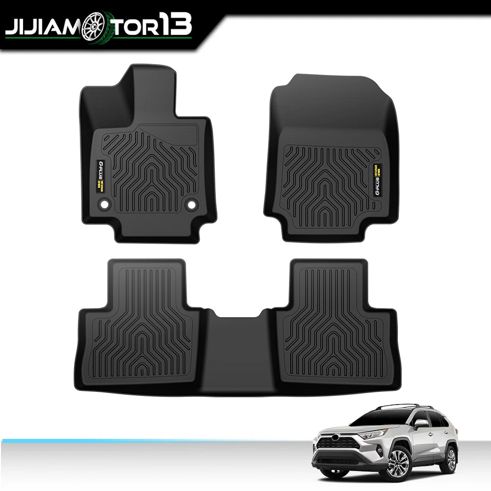 Alfombrillas TPE delanteras y traseras aptas para Toyota RAV4 2019-2024 3 piezas para todo tipo de clima Foto 2 de 4