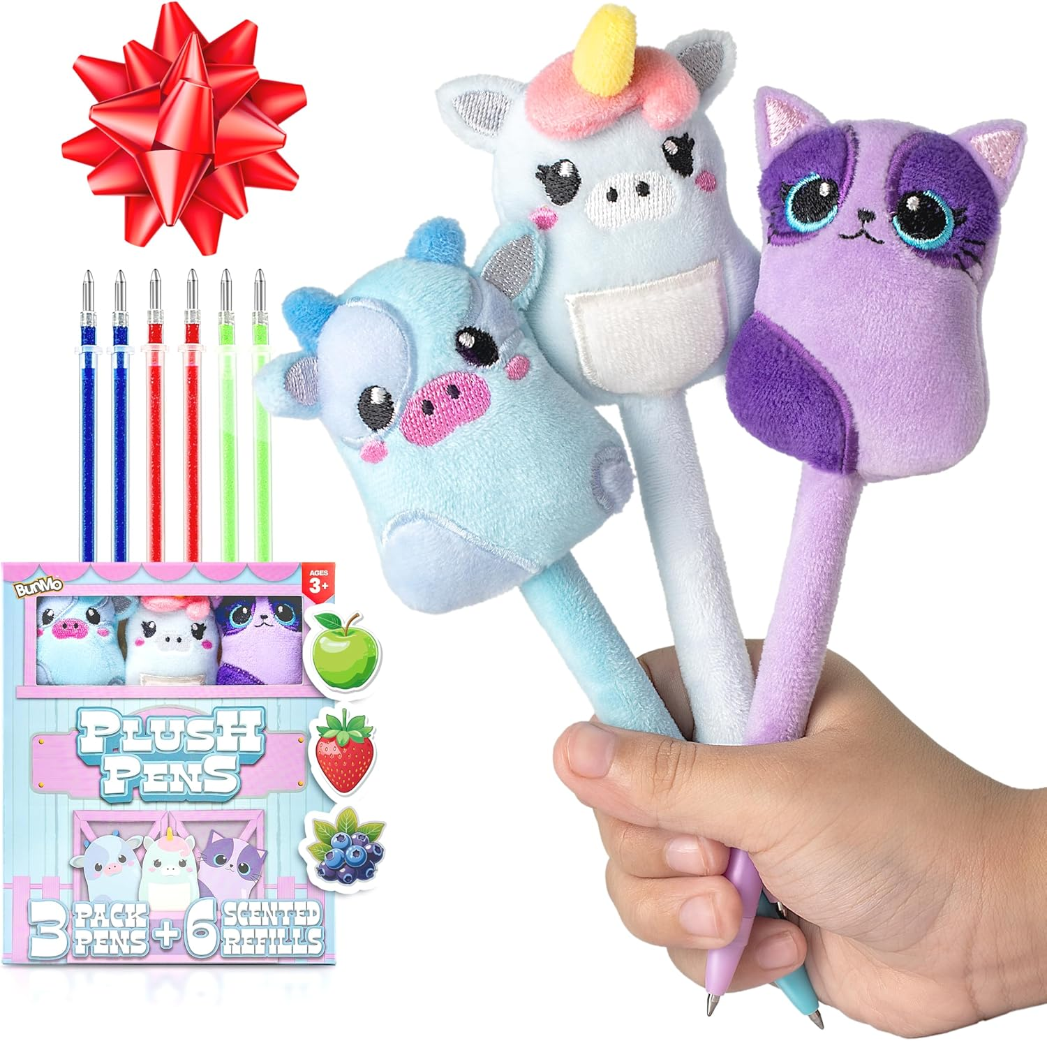 Stocking Stuffers for Girls - Cute Gel Pens W/Soft Grip & 6 Refills Included - G