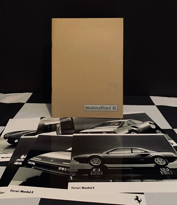 1980 FERRARI MONDIAL 8 PRESS INFO BROCHURE PACK PROSPEKT WITH PHOTOS x7 GERMAN