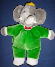 Babar Hand Puppet by Gund Green Suit 11"