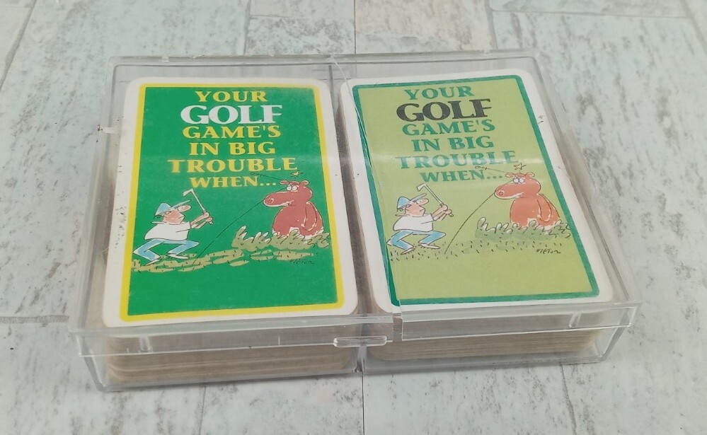 Funny Sealed VTG Golf Joke Comedy Playing Cards Double Deck Belgium