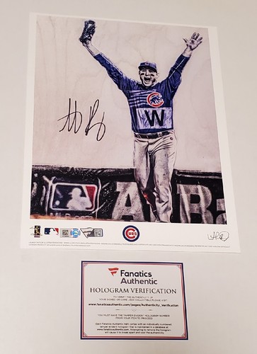 Anthony Rizzo Cubs 2016 W.S. Autograph 8.5x11 Photo MLB+Fanatics Hologram COA - Picture 1 of 4