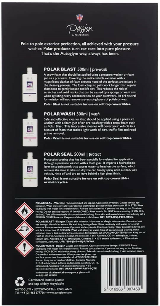 Autoglym Polar Collection Car Cleaning Gift Set 500ml of Polar Blast
