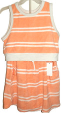 New Girls XL 14-16 Orange Terry Tank Top and Skirt Set Free ASsembly 100 Cot