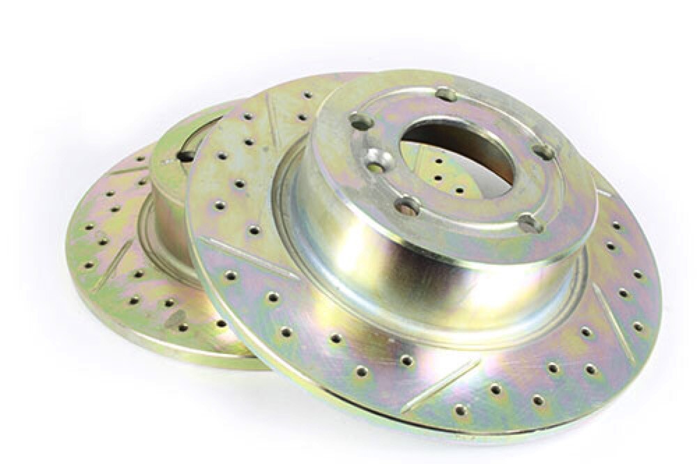 BRAKE DISC - REAR - CROSS DRILL/GROOVED