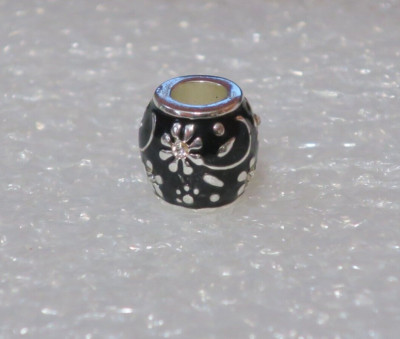 NEW DaVinci Beads & Charms Interchangeable Jewelry - Black Floral DB76-9
