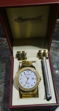 INGERSOLL DIAMOND TWO TONE GOLD PLATED MENS / LADIES WATCH BOXED, RRP NEW £795