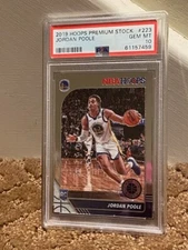2019 Hoops Premium Stock Jordan Poole PSA 10 #223 Rookie RC Card NEW CASE