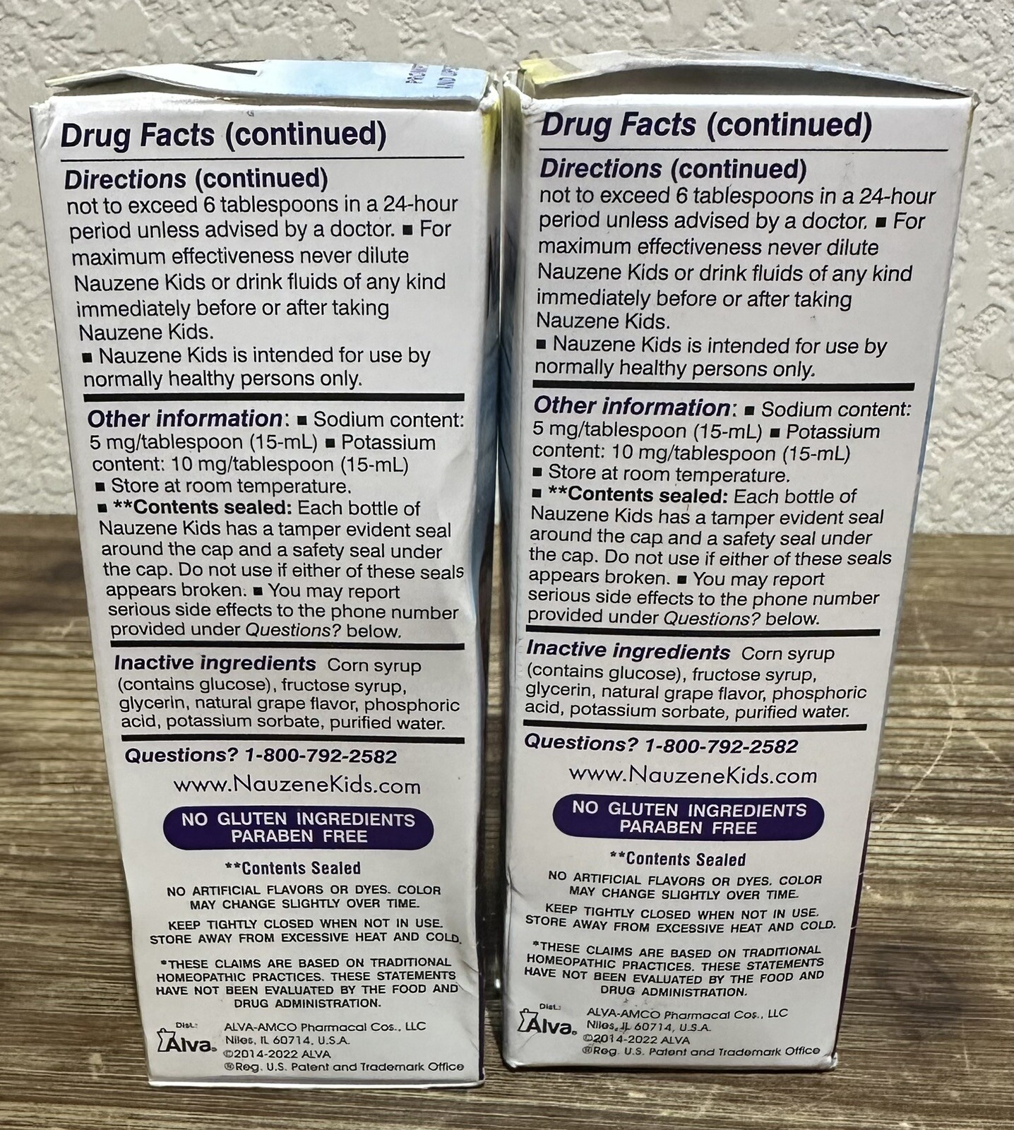 Nauzene Kids *2 PACK* Nausea & Upset Stomach Relief Liquid 4 Oz Grape