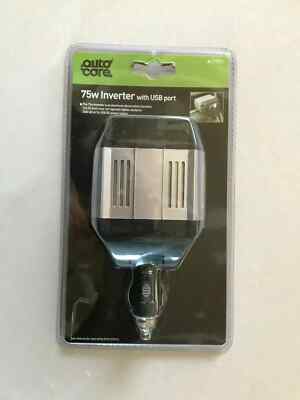 Auto Care 75 W Wechselrichter mit dreipoliger UK-Steckerbuchse und einem USB-Anschluss