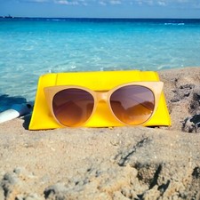 Mosanana Fashion Womens Light Peach Sunglasses With Yellow Case 719175090371 NEW