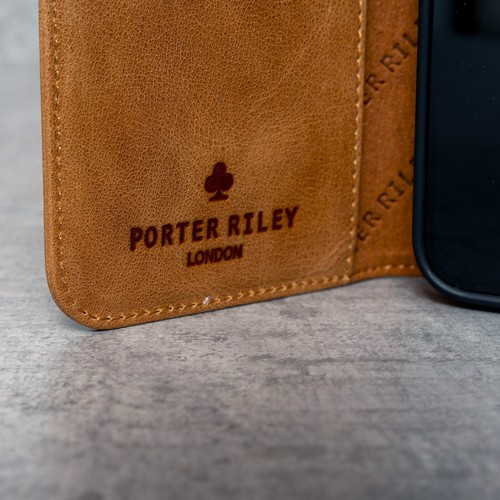 PORTER RILEY - Samsung Galaxy S22 Genuine Leather Stand / Cover / Wallet Case - Picture 17 of 25