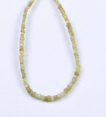 16"Inc Yellow Raw Cube Diamond Beads Strand 1.5 To 2.0mm Rough Box Diamond Beads - Picture 2 of 11