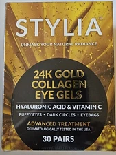 30 Pairs 24K Gold Collagen Under Eye Gels Pads for Puffiness & Dark Circles 2027