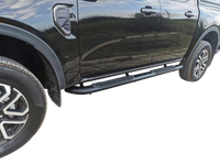 Schwarz Seiten Stangen - Gebogen FüR VW Volkswagen Amarok 2023 + 4X4 Schutz Rohr