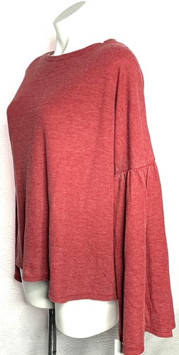 Xhilaration Glockenärmel Burgunderrot Damen Nachtwäsche Shirt Größe Medium sehr bequem - Bild 3 von 12