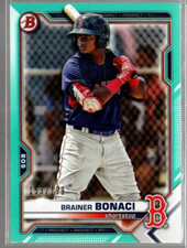 2021 Bowman Draft Aqua #BD54 Brainer Bonaci /199 
