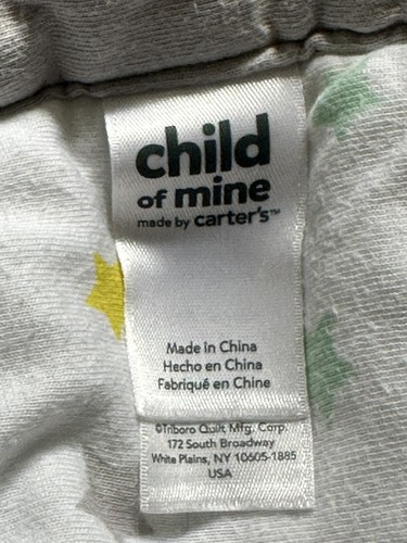 Carters Child of Mine Lamb Stars Baby Cotton Blanket Comforter Quilt - Picture 4 of 4