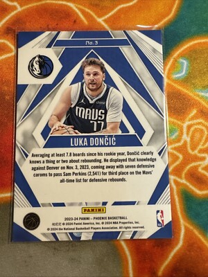 2023-24 Panini Phoenix Luka Doncic #3 PARAGON RED ICE PRIZM Dallas