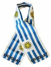 Uruguay Country Lightweight Flag Printed Knitted Style Scarf 8"x60"