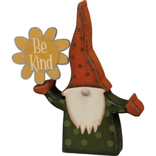 Primitives by Kathy Be Kind Gnome Chunky Sitter Spring Summer Home Decor Gift