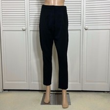Acne Studios Satin Pleated Slim Black Modern Style Pants Size 6