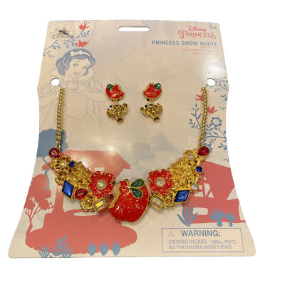Disney Store Snow White Costume Jewelry Set Apple Princess