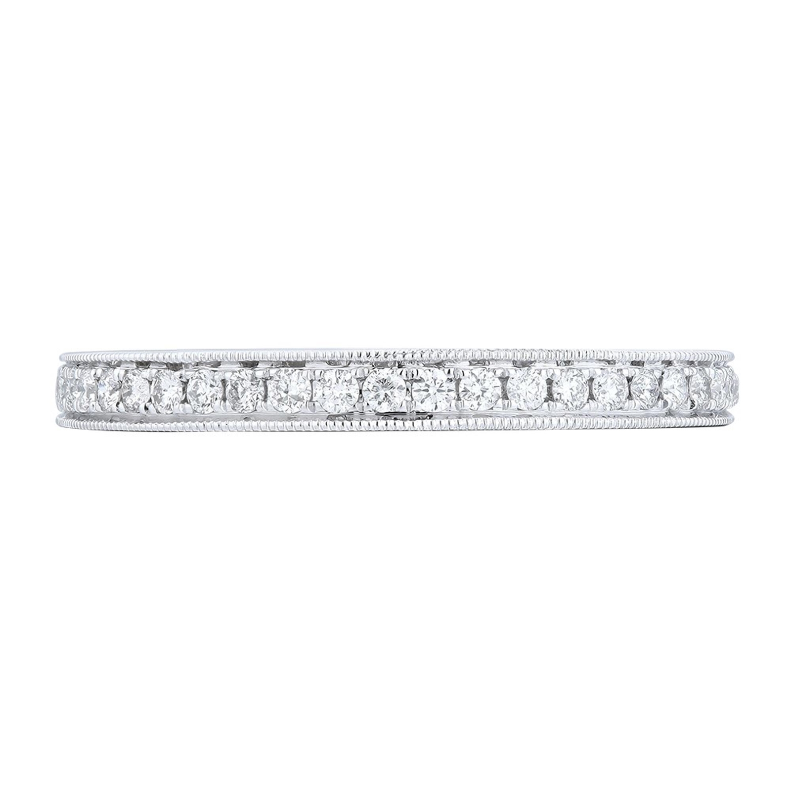 Rachel Koen Diamond Pave Ladies Ring 18K White Gold 0.42cttw Size 6.5