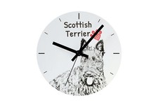 Scottish Terrier clock with a