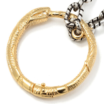 Gucci Necklace Gold Snake Ring 461997 08202 8170 Women's