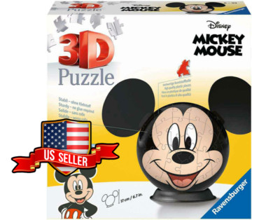 NEW SEALED Ravensburger 11761 Disney Mickey Mouse 72Pc 3D Puzzle Ball USA SELLER