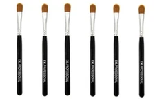 6 Brushes DL - C100 French Manicure Pedicure Clean-up Brush NEW FREE SHIPPING