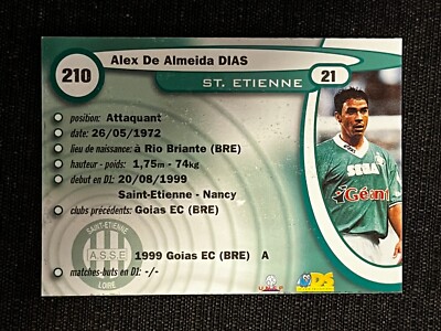 Alex Dias - AS Saint-Etienne - DS France Foot 1999-2000 Division 1