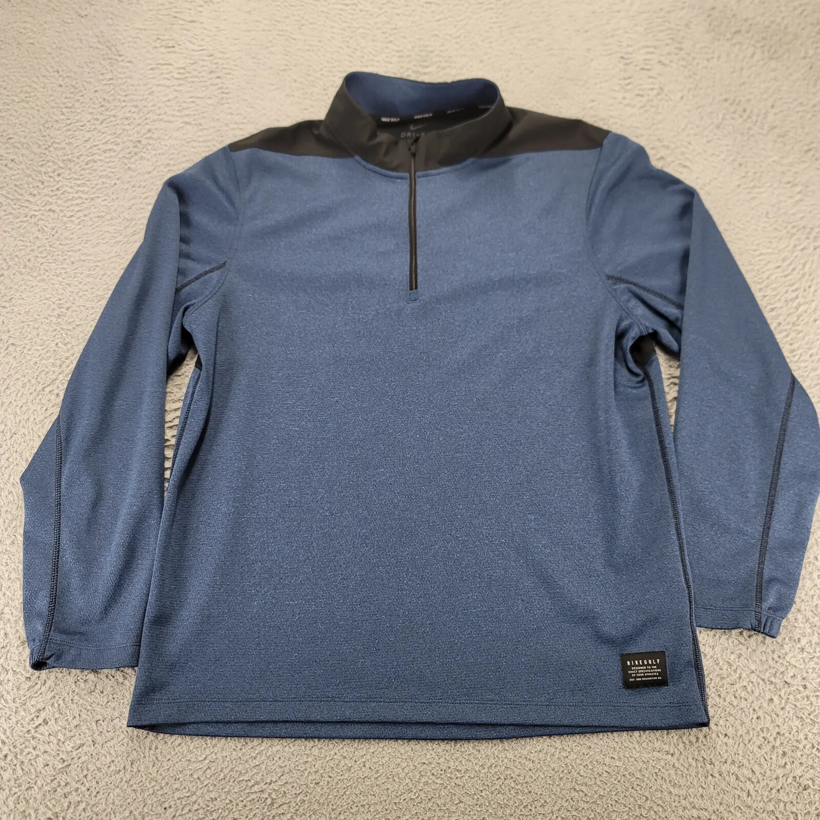 SACAI X NIKE Nike Giacca Golf Uomo Grande Blu Dri Fit Manica Lunga 1 4 Zip Outdoor Elasticizzata
