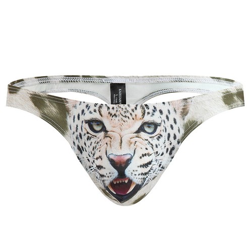 Kaixuan Men's sexy thong bikini string underwear animal printed S M L XL