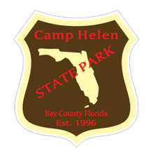 3" camp helen state park florida bumper sticker decal usa made