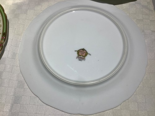 Noritake China 1930’s Florola 8 3/4” Lunch Plates Set of 4 Gold Scalloped 83374 - Picture 7 of 14