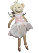 Bearington Sparkles Soft Plush Teddy Bear Tooth Fairy Doll 14" Pink Tulle Crown