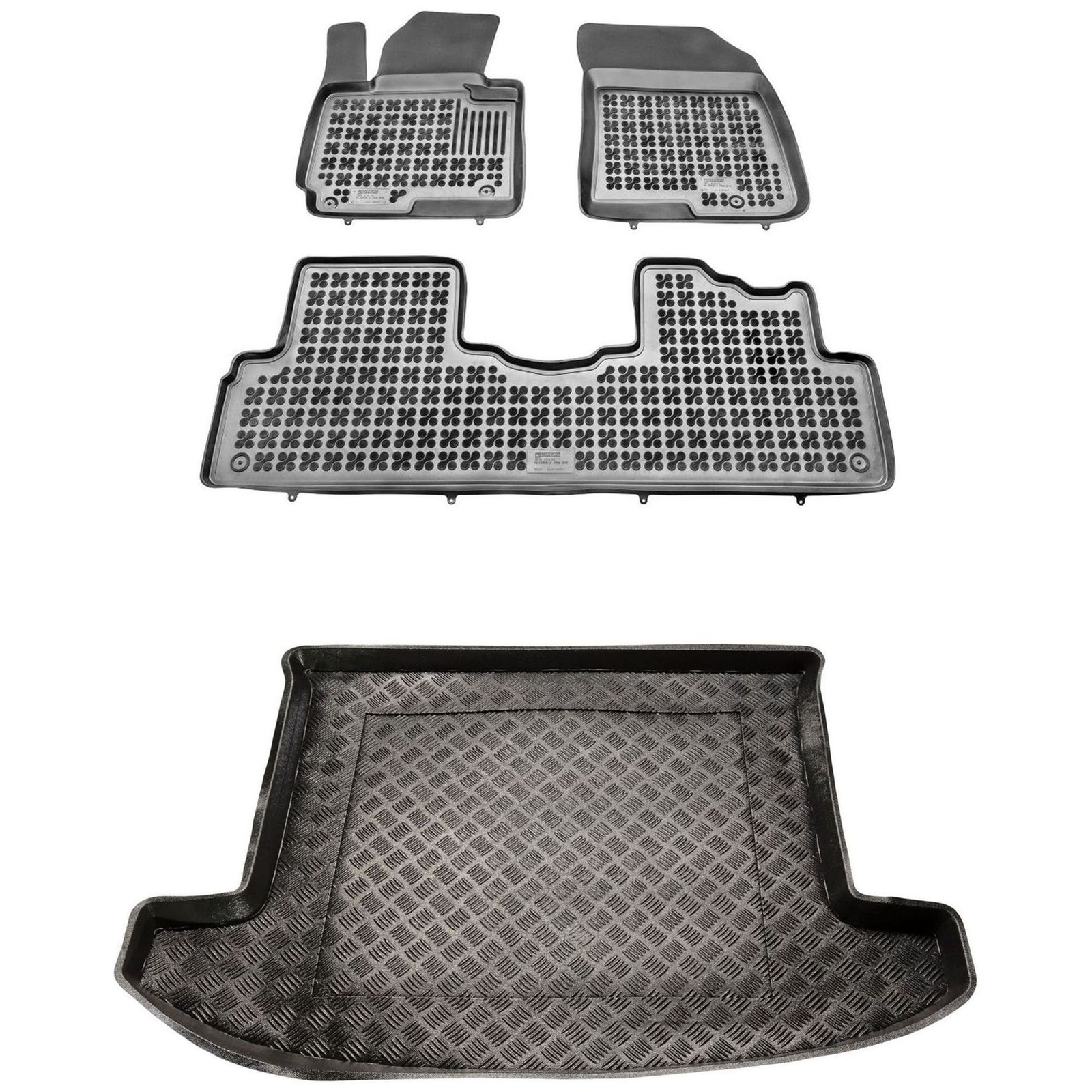 Tapis de coffre en PE et tapis de sol Kia Carens IV protection auto