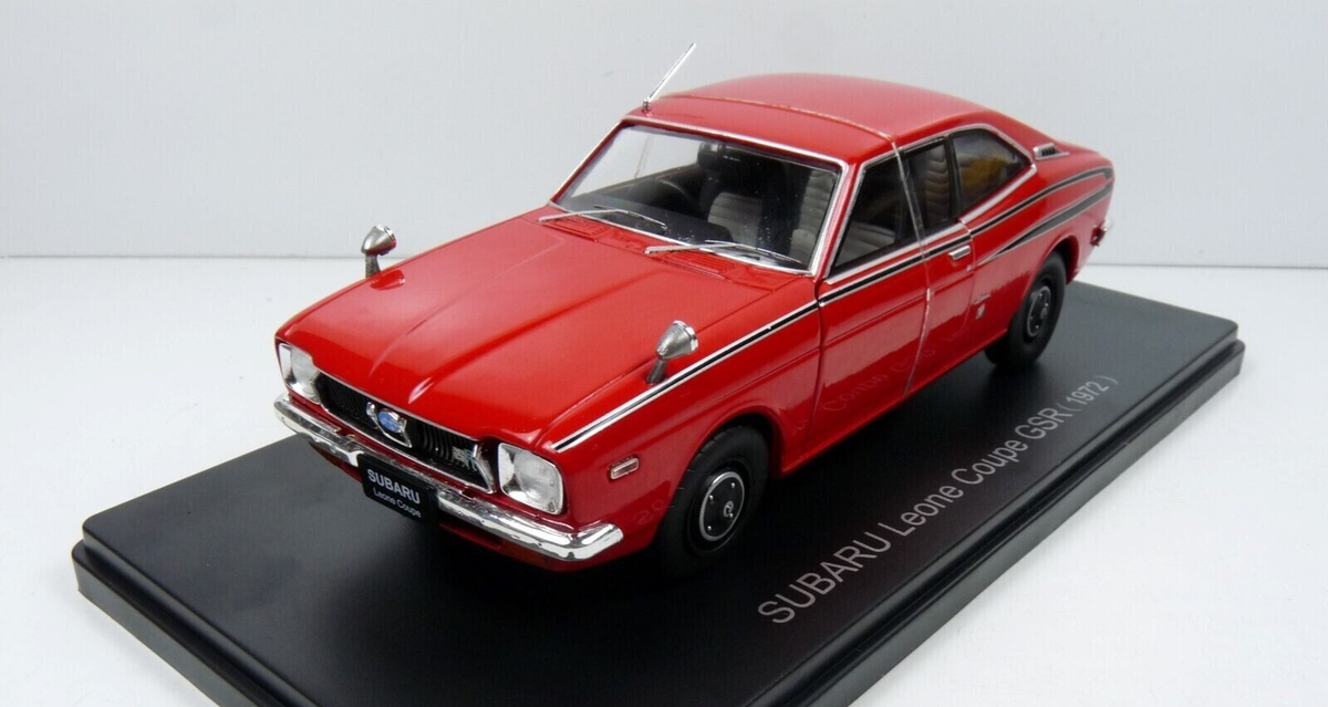 W817 新品 hachette SUBARU LEONE COUPE 1400 SUBARU Leone Coupe GSR 1972 1:24 New & Box Diecast model